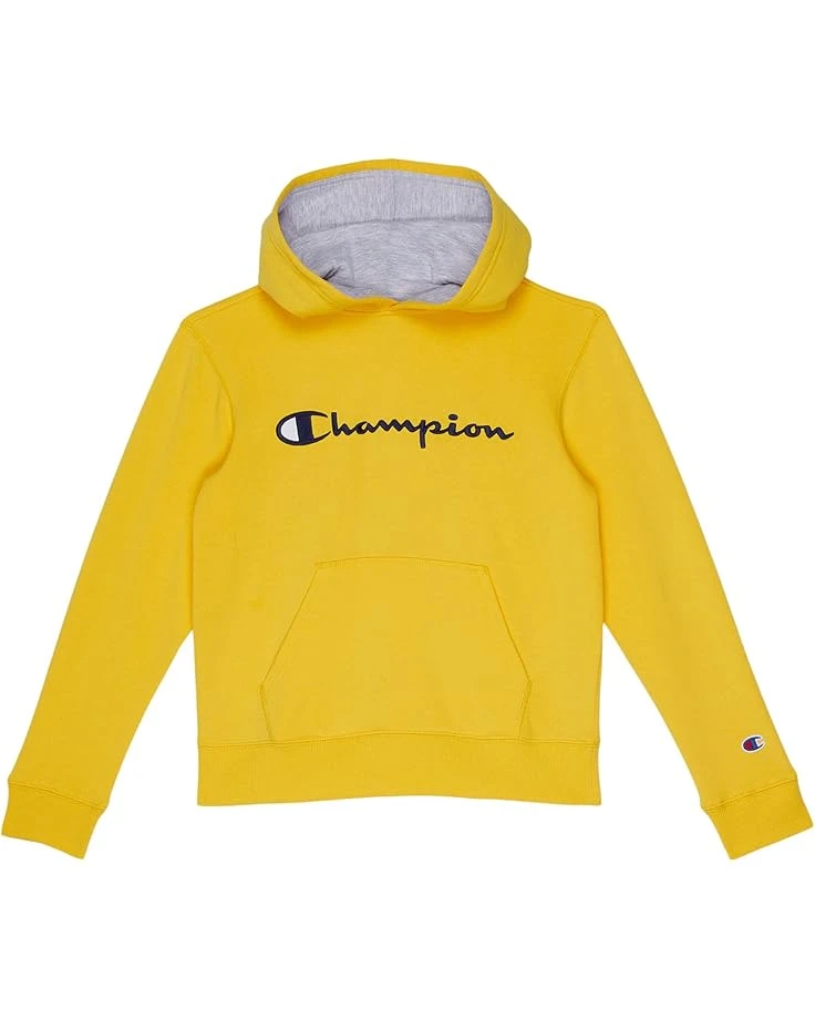 Champion Kids Script Fleece Hoodie (Big Kids) 3 Champion Kids Script Fleece Hoodie (Big Kids)