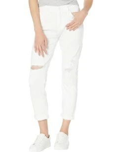 7 For All Mankind Josefina In Broken Twill White Destroy