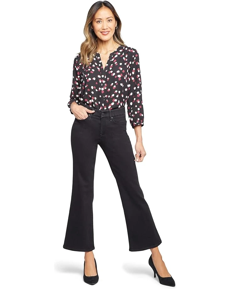 NYDJ Waist Match Relaxed Flare In Black Rinse 3 NYDJ Waist Match Relaxed Flare In Black Rinse