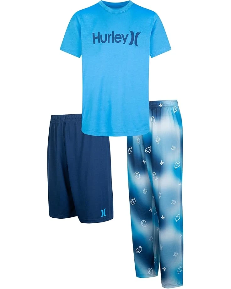 Hurley Kids Pajama Top, Shorts And Pants Three-Piece Set (Little Kids/Big Kids) 3 Hurley Kids Pajama Top, Shorts And Pants Three-Piece Set (Little Kids/Big Kids)