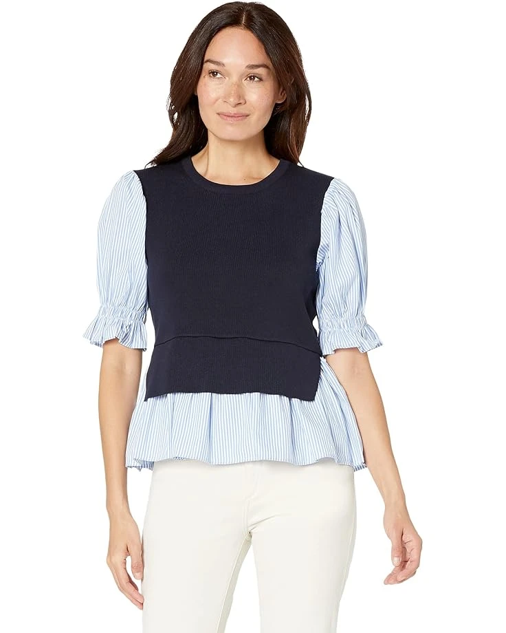 English Factory Sweater Poplin Mixed Top 3 English Factory Sweater Poplin Mixed Top