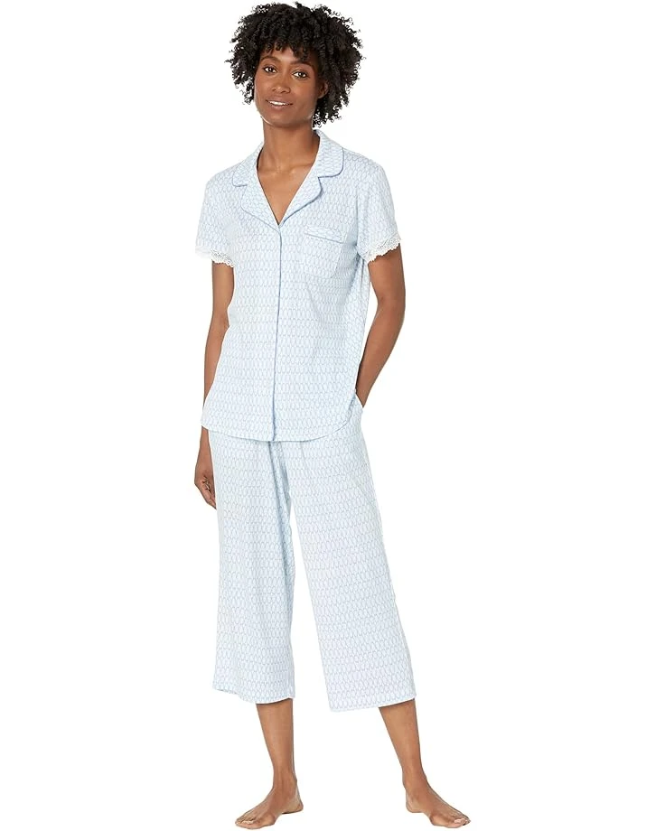 Karen Neuburger Petite Seaside Dreams Short Sleeve Girlfriend Capris PJ 3 Karen Neuburger Petite Seaside Dreams Short Sleeve Girlfriend Capris PJ