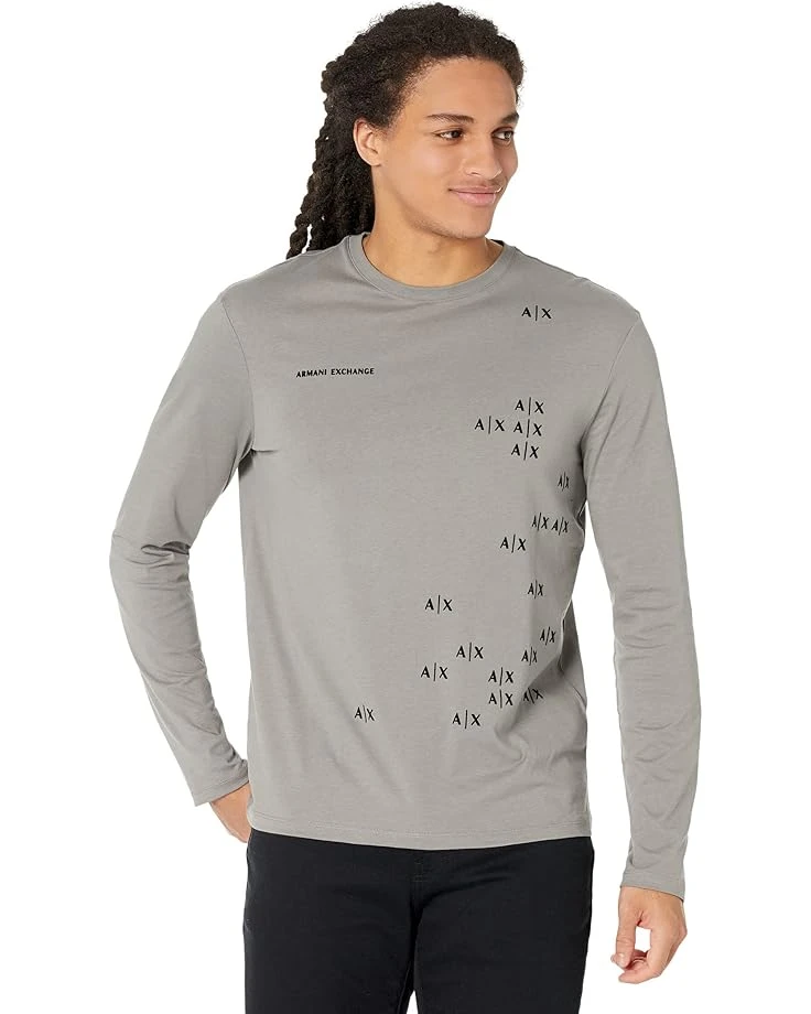 Armani Exchange Scattered Logo Long Sleeve T-Shirt 3 Armani Exchange Scattered Logo Long Sleeve T-Shirt