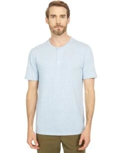 Vince Tri-Blend Short Sleeve Henley