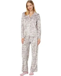Karen Neuburger Petite Novelties Minky Fleece Long Sleeve Girlfriend PJ Set With Socks
