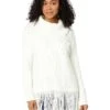 Vince Camuto T-Neck Cable Fringe Hem