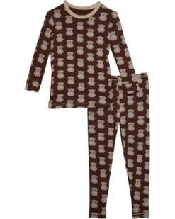 Kickee Pants Kids Long Sleeve Pajama Set (Toddler/Little Kids/Big Kids)