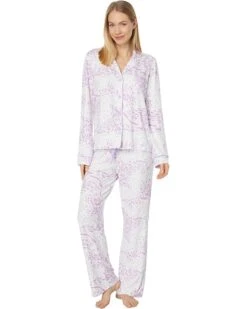 P.J. Salvage Walk The Line Grey Striped PJ Set