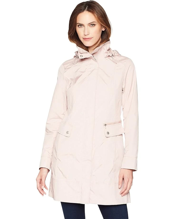 Cole Haan Women's Packable Hooded Rain Jacket With Bow 3 Cole Haan Women's Packable Hooded Rain Jacket With Bow