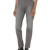 Eileen Fisher High-Waisted Slim Full Length Jeans In Carbon