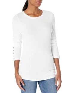 Michael Stars Gill Button Sleeve Top