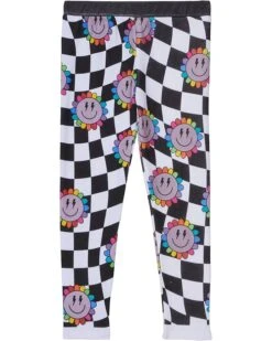 Chaser Kids Checkered Rainbow Daisy Pants (Big Kids)