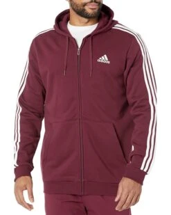 Adidas Big & Tall Essentials Fleece 3-Stripes Full Zip Hoodie