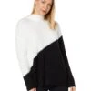 Vince Camuto Long Sleeve Asymmetrical Color-Block Crew Neck Sweater -Madewell Store 71bKoLRaASL. AC SR736920