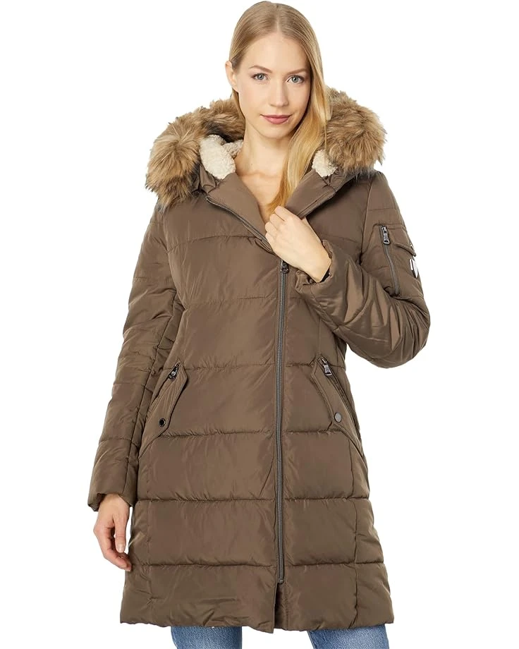 Vince Camuto Long Asymmetrical Fax Fur Hooded 3 Vince Camuto Long Asymmetrical Fax Fur Hooded