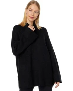 Vince Camuto Turtleneck Raglan Tunic Zigzag