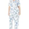 Karen Neuburger Plus Size Spring Dreamer Girlfriend Short Sleeve Long PJ Set