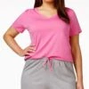 HUE Plus Size Short Sleeve V-Neck Sleep Tee 2 HUE Plus Size Short Sleeve V-Neck Sleep Tee -Madewell Store 71ldZpn72RL. AC SR736920