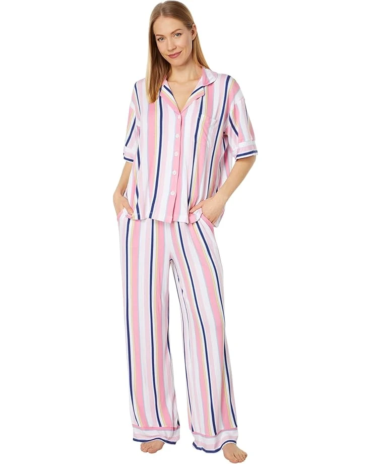 Tommy Bahama 3/4 Sleeve Long Pants PJ Set 3 Tommy Bahama 3/4 Sleeve Long Pants PJ Set