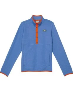 L.L.Bean Quilted Snap 1/4 Pullover Solid (Big Kids)