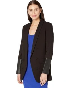 DKNY Faux Double-Breasted Blazer