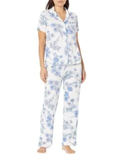 Karen Neuburger Spring Dreamer Girlfriend Short Sleeve Long PJ Set