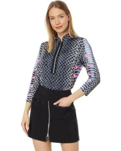 Jamie Sadock Serpent Print Long Sleeve Top