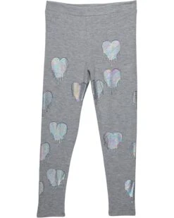 Chaser Kids Drippy Heart Bliss Knit Leggings (Big Kids)