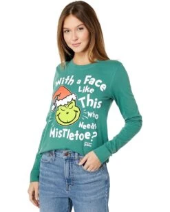 Life Is Good With A Face Like This Grinch Long Sleeve Tee