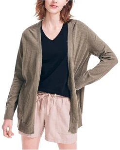 Nautica Women's Soft Open Front Long Cardigan
