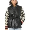 Blank NYC Leather Quilted Vest With Self Belt In Night Fever