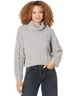 Blank NYC Braided Chenille Able Turtleneck Sweater In Tonight Only