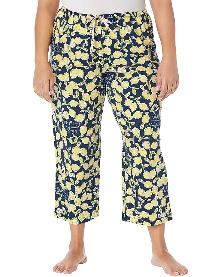 HUE Plus Size Give You Lemons Sleep Capris 3 HUE Plus Size Give You Lemons Sleep Capris