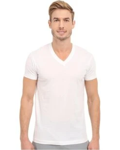 2(X)IST Pima Cotton Short Sleeve V-Neck