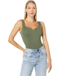 Abercrombie & Fitch Ponte Notch-Neck Bodysuit