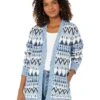 L.L.Bean Cotton Ragg Sweaters Open Cardigan Fair Isle