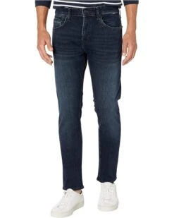 Mavi Jeans Jake Regular Rise Slim Leg In Deep Blue Black Williamsburg