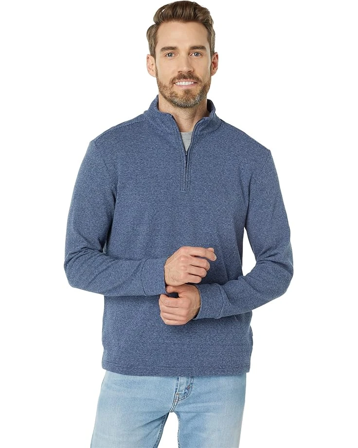 Southern Tide Long Sleeve Backrush Heather Micro Stripe 1/4 Zip 3 Southern Tide Long Sleeve Backrush Heather Micro Stripe 1/4 Zip