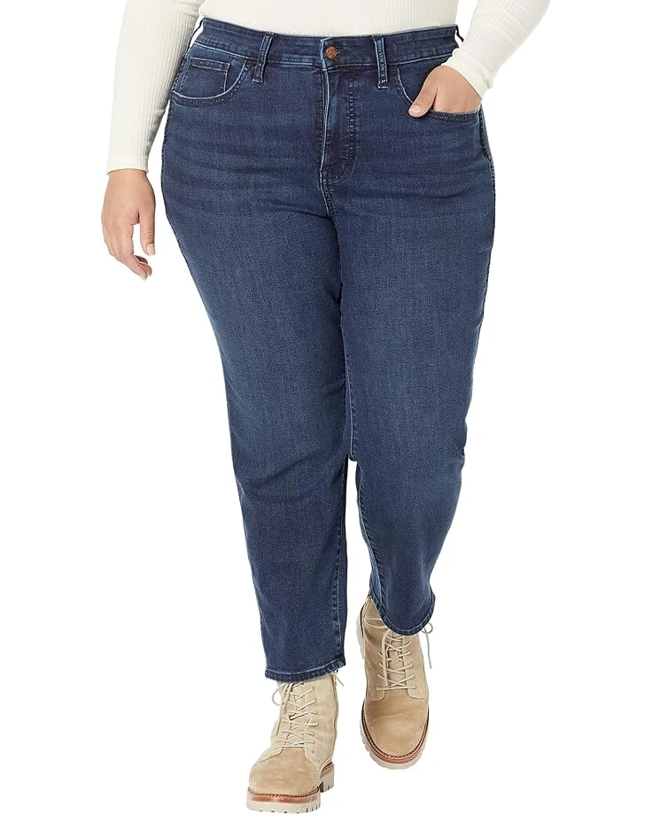 Madewell Plus Highest Rise Slim Straight Jeans In Larchley Wash: TENCEL™ Denim Edition 3 Madewell Plus Highest Rise Slim Straight Jeans In Larchley Wash: TENCEL™ Denim Edition