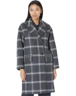 Madewell Windowpane Haydon Coat In Insuluxe Fabric