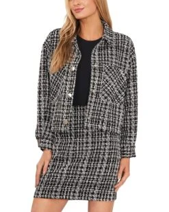 CeCe Short Length Tweed Shacket