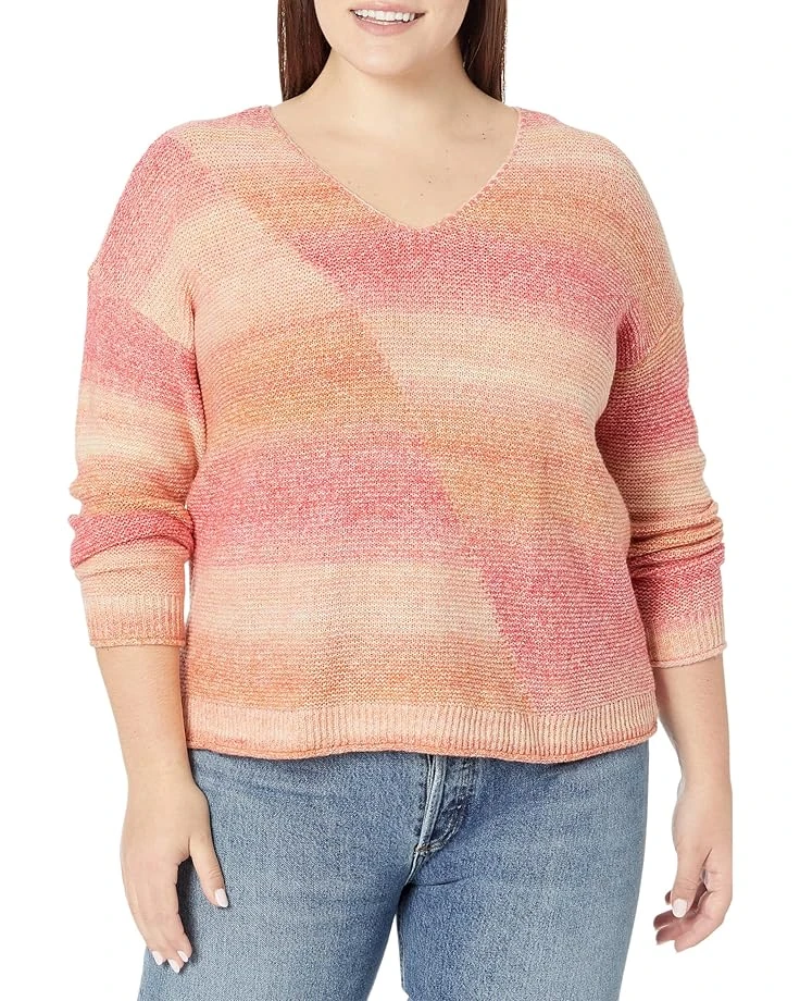 NIC+ZOE Plus Size Sunset Mix Sweater 3 NIC+ZOE Plus Size Sunset Mix Sweater