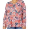 NIC+ZOE Plus Size Sweet Dreams Long Sleeve Tropics V Tee -Madewell Store 91wbwjiKPL. AC SR736920
